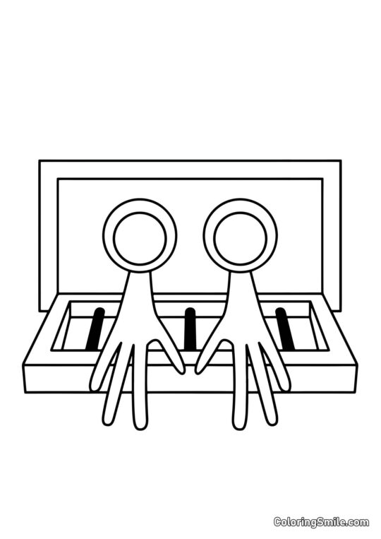 Фіолетовий сидить у вентиляції - Розмальовка
