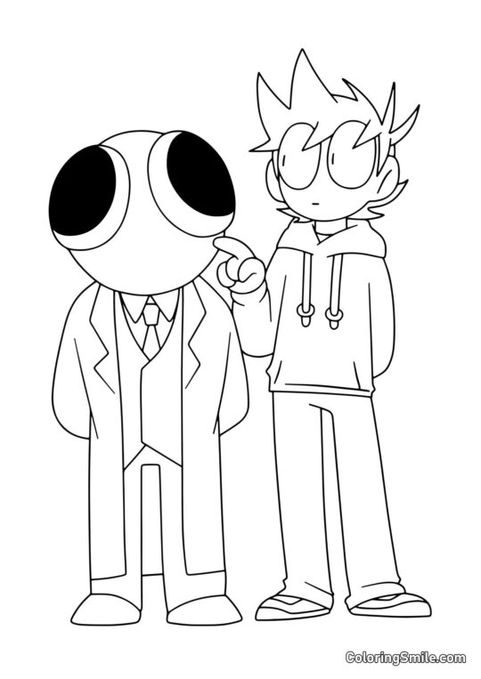 Червоний і гравець - Розмальовка