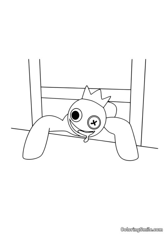 Синій повзає з вентиляції - Розмальовка