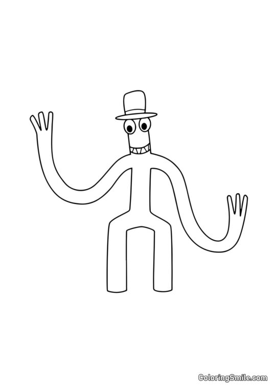 Зелений у капелюсі - Розмальовка