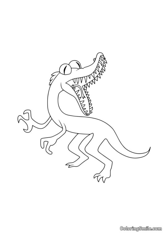 Божевільний Оранжевий з Rainbow Friends - Розмальовка