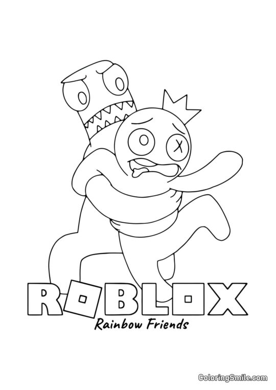 Зелений міцно обіймає Синього - Розмальовка