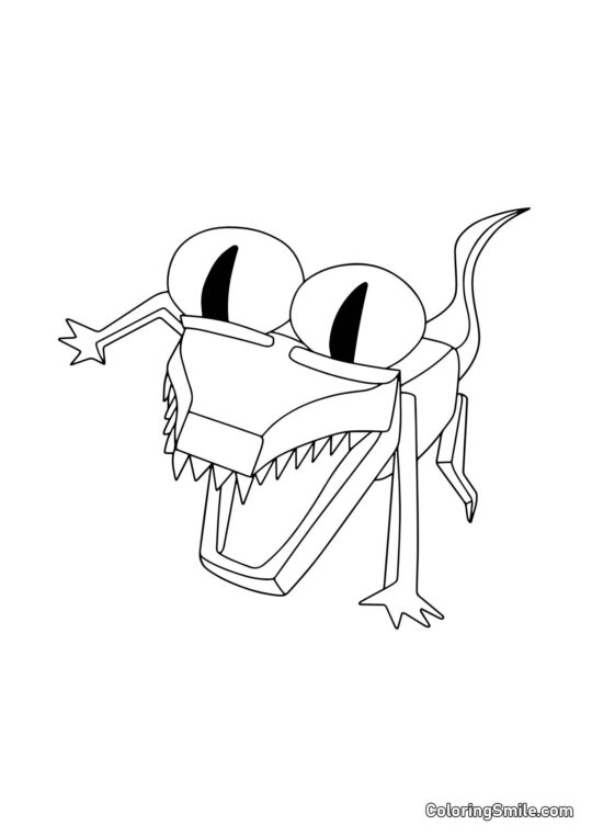 Оранжевий з Rainbow Friends - Розмальовка