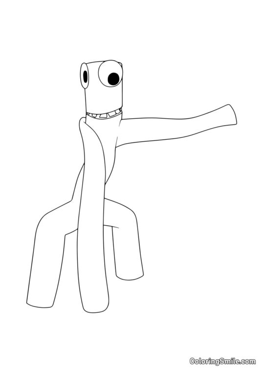 Високий Зелений з Rainbow Friends - Розмальовка