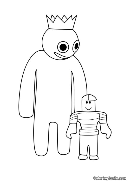 Синій і гравець - Розмальовка