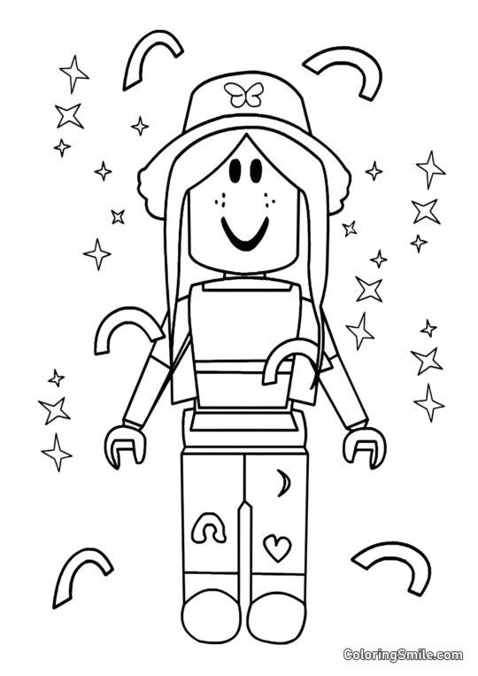 Roblox Аватар Дівчина - Розмальовка