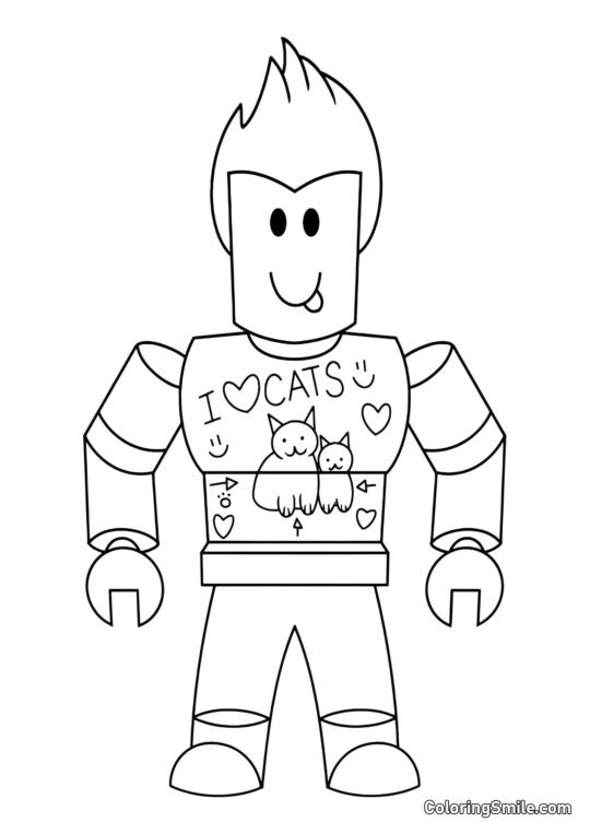 Roblox Деніс Щодня - Розмальовка