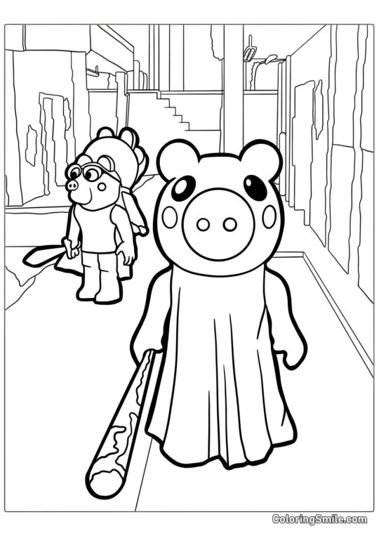 Roblox Порося - Розмальовка