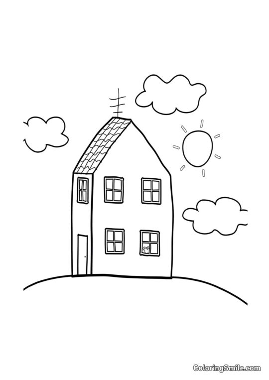 Будинок Пеппи Свинки Будинок Пеппи Свинки - Розмальовка