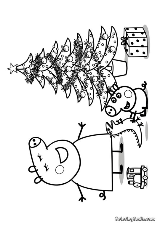 Пеппа на Новий Рік Пеппа на Новий Рік - Розмальовка