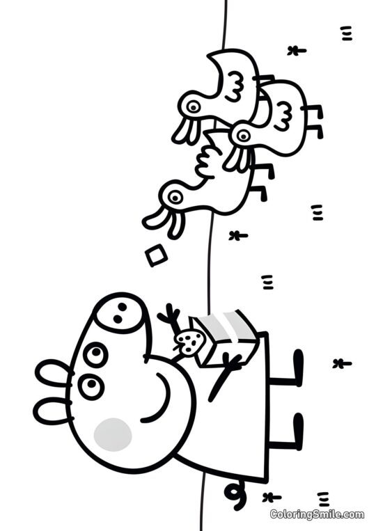 Пеппа і Пиріг Пеппа і Пиріг - Розмальовка