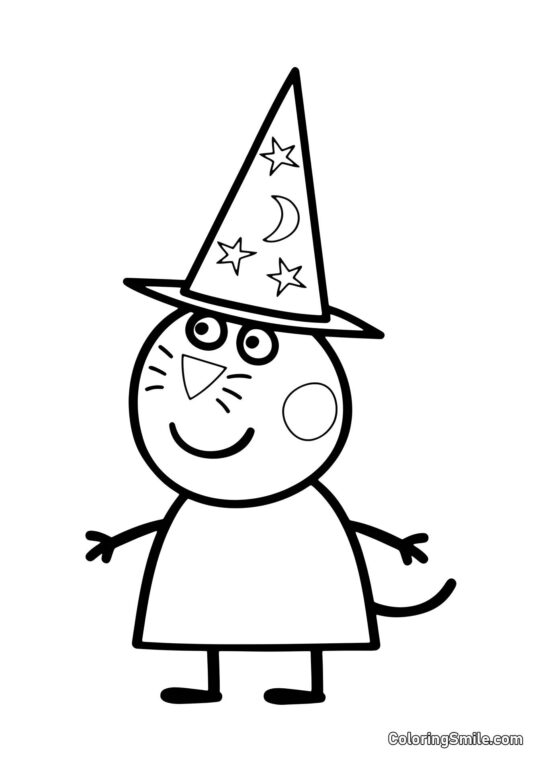 Цукерка в Шапці Відьми Цукерка в Шапці Відьми - Розмальовка