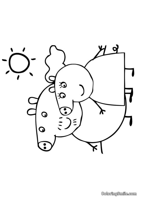 Тато Свин і Мама Свин Тато Свин і Мама Свин - Розмальовка