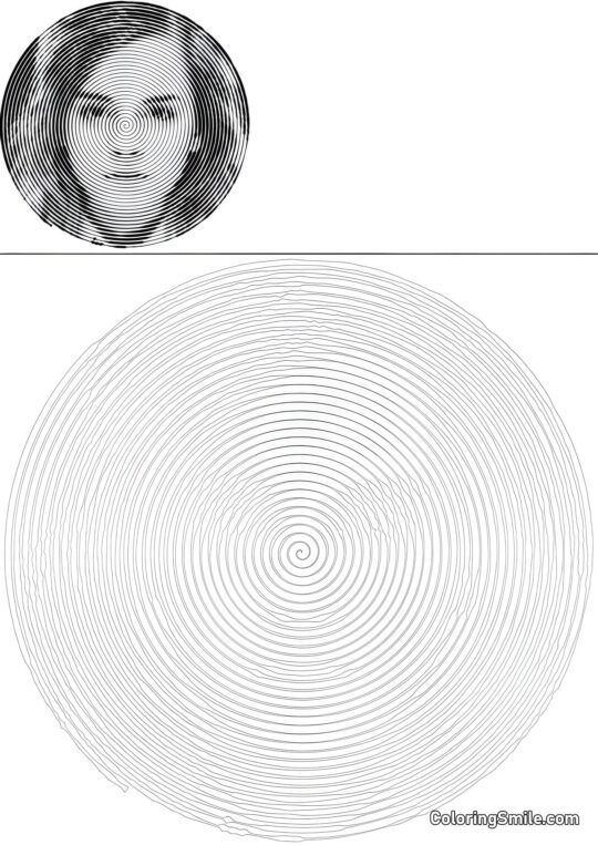 Спіральна Герміона Грейнджер - Розмальовка