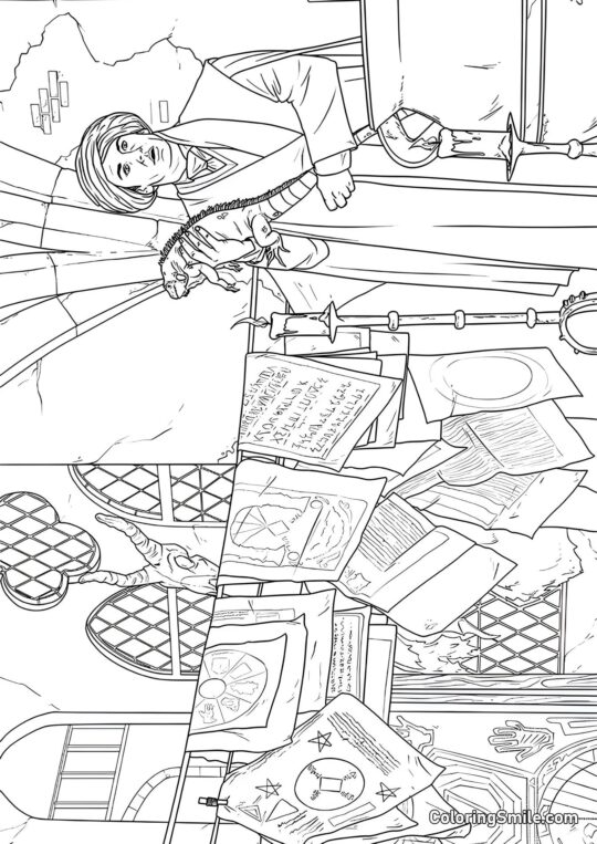 Професор Квірінус Квірел - Розмальовка