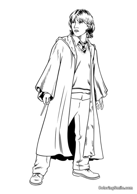 Рон Уізлі в повний зріст - Розмальовка