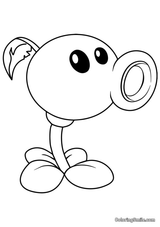 Горохостріл з Plants vs. Zombies - Розмальовка