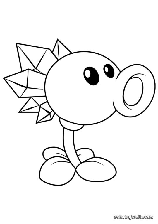 Снігова горошина з Plants vs. Zombies - Розмальовка