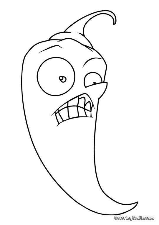 Халапеньо з Plants vs. Zombies - Розмальовка