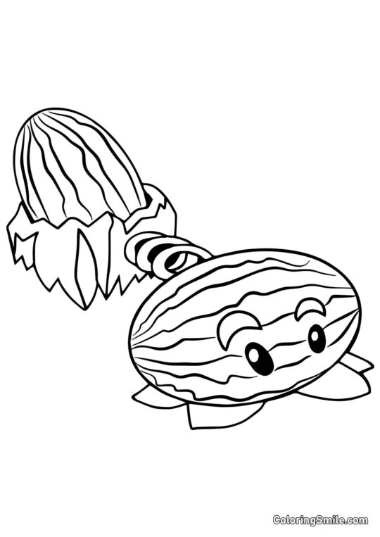 Зимова диня з Plants vs. Zombies - Розмальовка