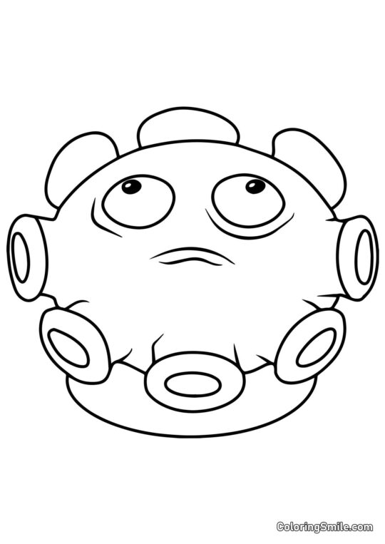 Глум-гриб з Plants vs. Zombies - Розмальовка