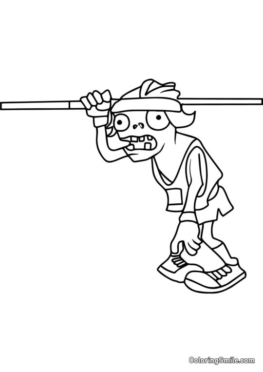 Зомбі-стрибун - Розмальовка