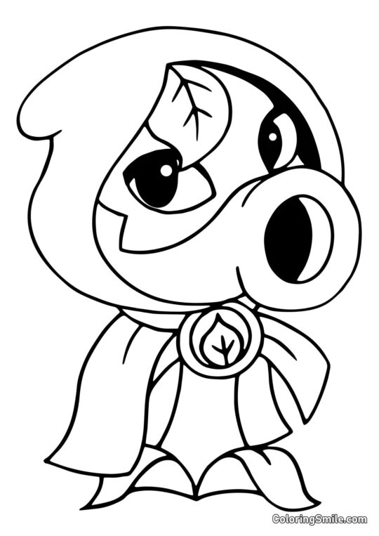 Зелена тінь з Plants vs. Zombies - Розмальовка