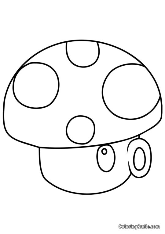 Пухкий гриб з Plants vs. Zombies - Розмальовка