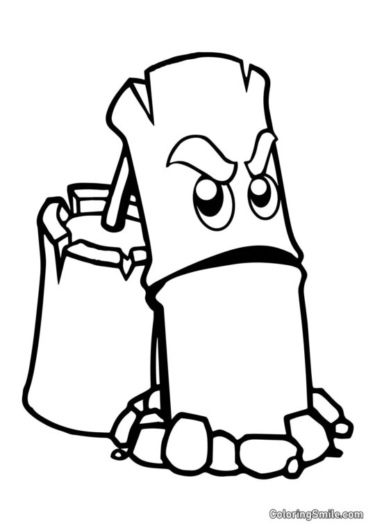 Стріляючий бамбук з Plants vs. Zombies - Розмальовка