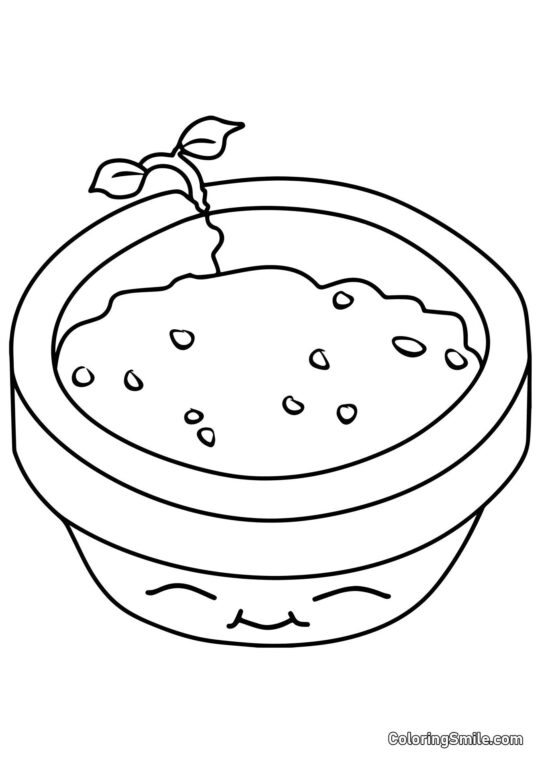 Квітковий горщик з Plants vs. Zombies - Розмальовка