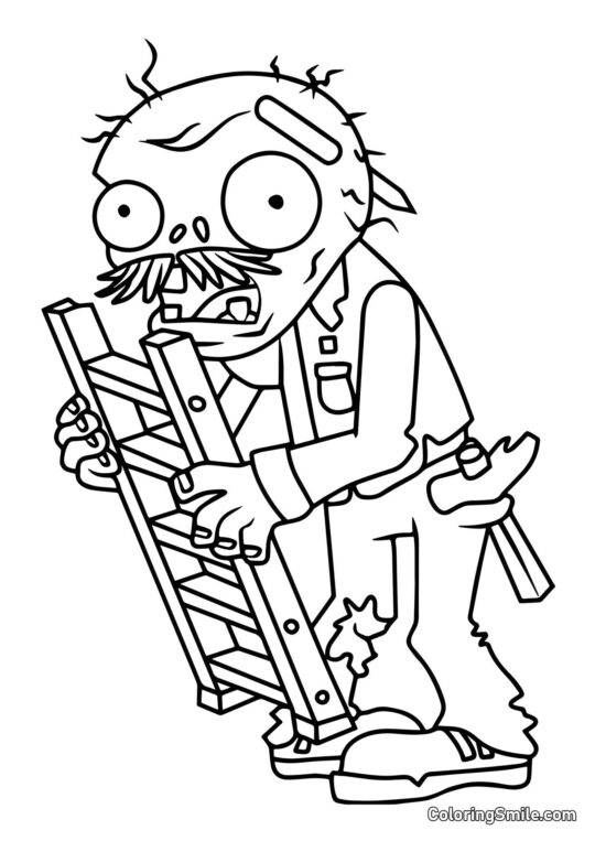 Зомбі-лісниця - Розмальовка