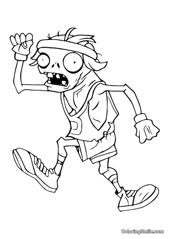 Зомбі-марафонець - Розмальовка