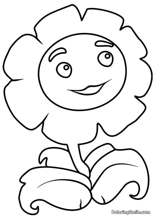 Великий чорнобривець з Plants vs. Zombies - Розмальовка