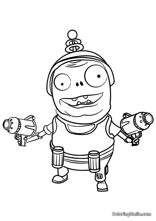 Диявол з Plants vs. Zombies - Розмальовка