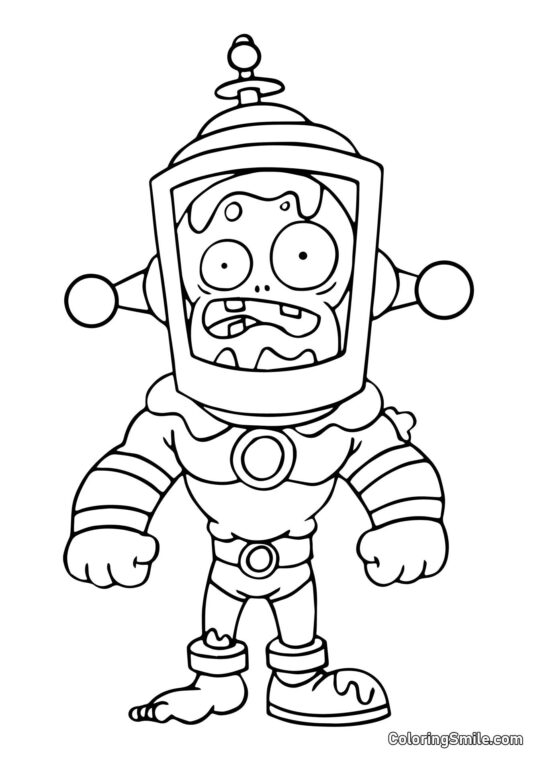 Токсичний зомбі-голова - Розмальовка