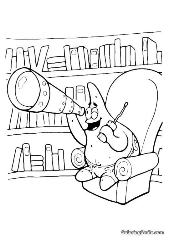 Патрик і Губка Боб з сачками - Розмальовка