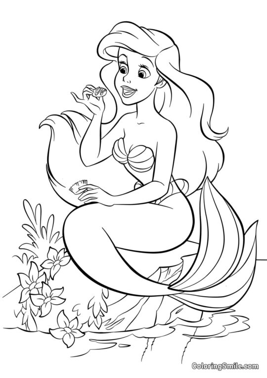 Русалка з конфетті Русалка з конфетті - Розмальовка