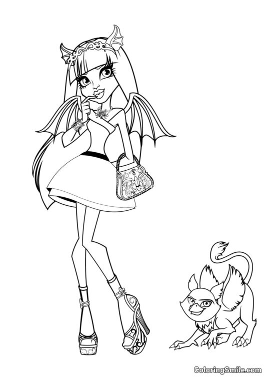 Рошель Гойл і Грифон-Гаргуль Роу - Розмальовка