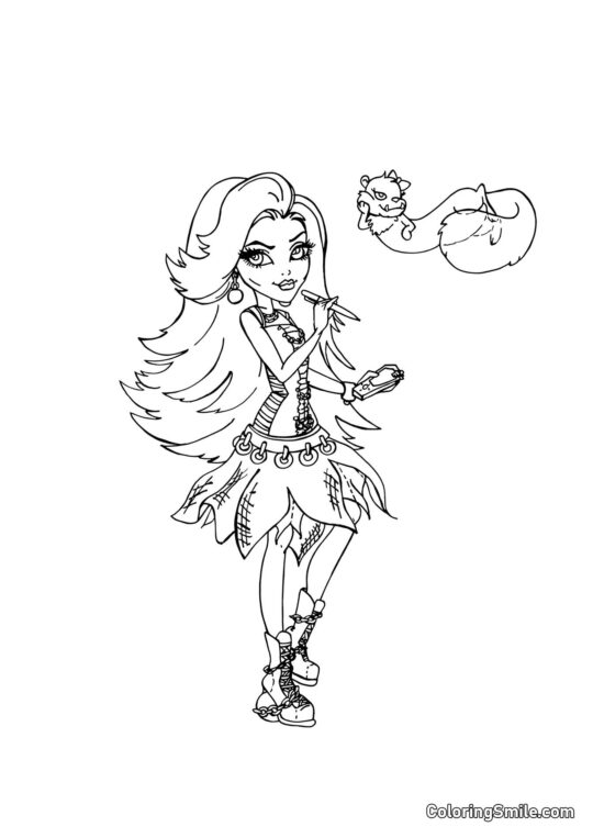 Спектра Вондергейст – дочка Привидів - Розмальовка