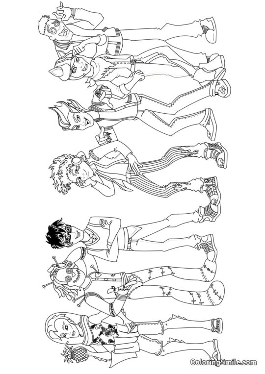 Хлопці Монстр Хай - Розмальовка