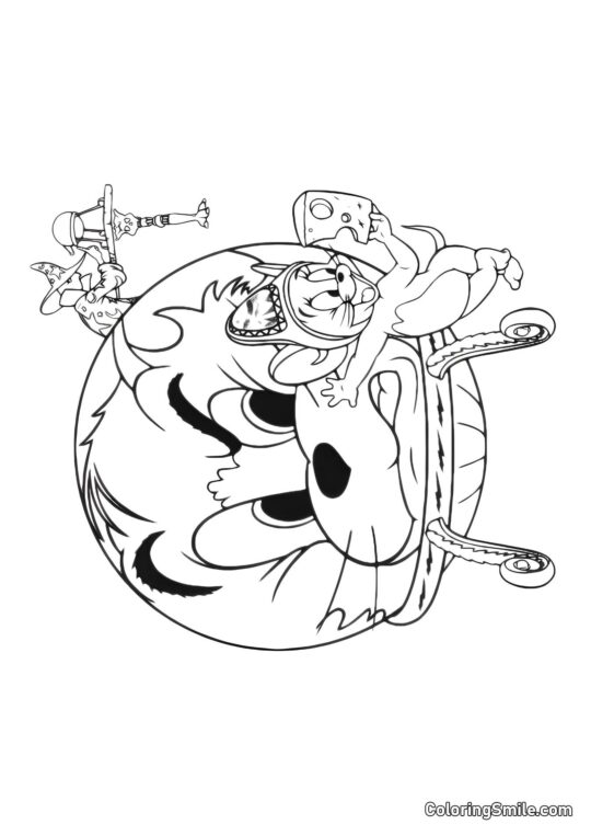 Том сердитий на Джеррі - Розмальовка