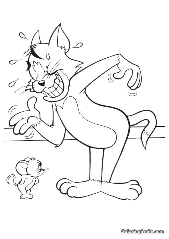 Том сміється над Джеррі - Розмальовка