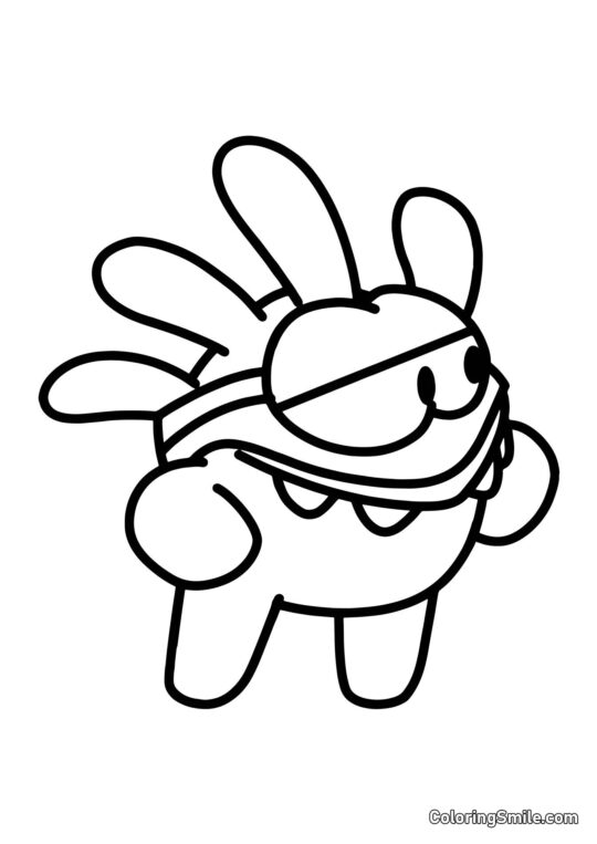 Ом Ном супергерой - Розмальовка