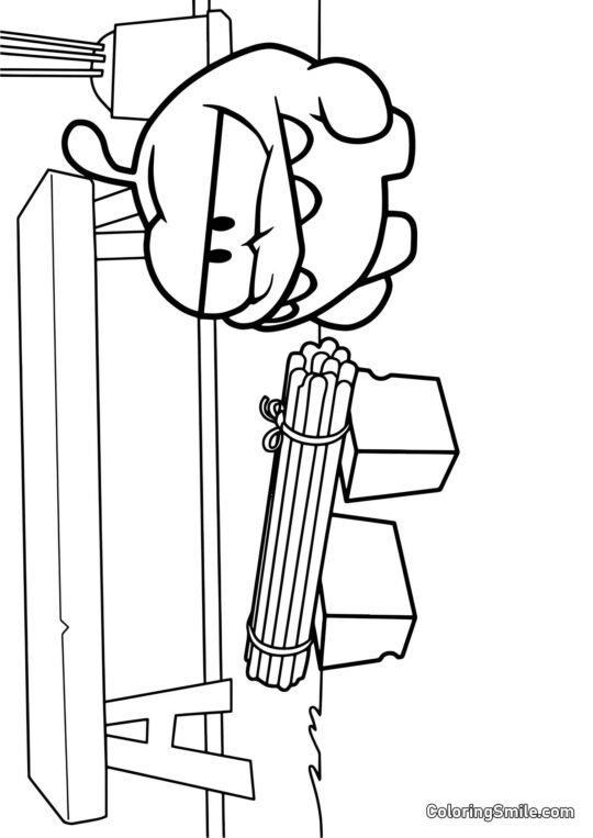 Ом Ном навчає кунг-фу - Розмальовка