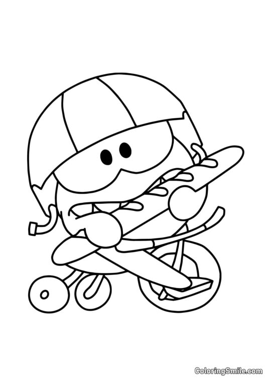 Ом Ном з багетом - Розмальовка