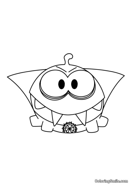 Ом Ном Дракула на Хеллоуїн - Розмальовка