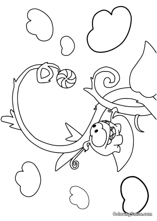 Ом Ном з бобовим льодяником - Розмальовка