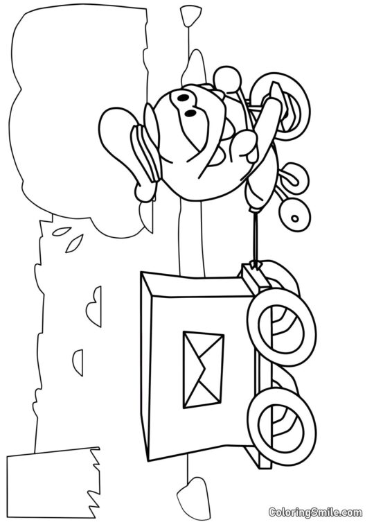 Ом Ном листоноша - Розмальовка