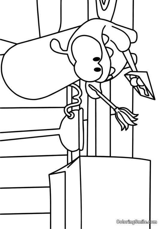 Ом Ном прибирає - Розмальовка