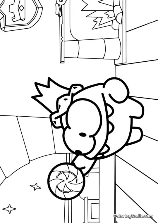 Король Ом Ном з льодяником - Розмальовка